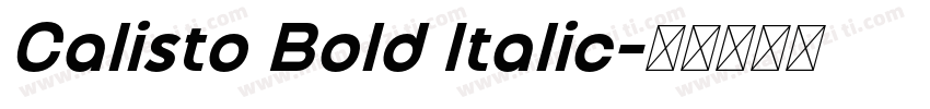 Calisto Bold Italic字体转换